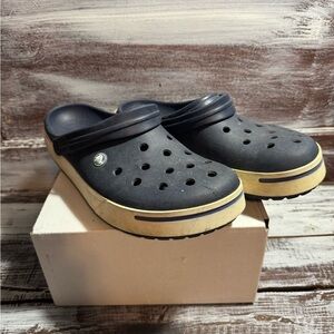 CROCS Blue and Tan Slip-On Loafers